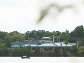 The North Bay Water Treatment Plant is shown in this photograph of Trout Lake.