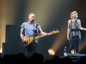 Sting performs before a sold-out crowd at the Rogers K-Rock Centre on Tuesday. (Sam Koebrich/For The Whig-Standard)
