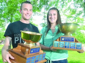 Neil VanDeWalle and Bridget O'Reilly are top athletes of the year at St. Michael secondary school for 2012-13.