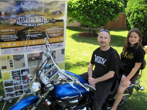 Bob Thomas, seen here with his daughter Victoria, is gearing up for  the Ride for Our Cancer Kids motorcycle fundraiser. (QMI Agency file photo)