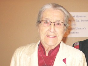 Photo submitted
Long-time Peace River resident Marie Plaizier received a prestigious award from the Alberta Women's Institute.