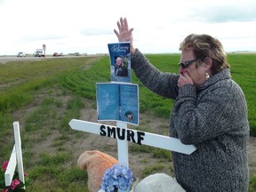 Convoy of trucks honours deceased trucker