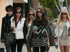 Movie still from the film 'The Bling Ring' starring (from left tor right) Isreal Broussard, Emma Watson,Taissa Farmiga, Katie Chang and Claire Julien. (WENN.COM)