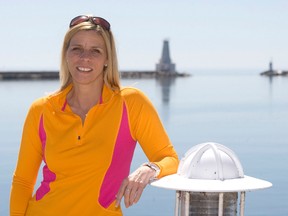 Marathon swimmer Nicole Mallette was in Cobourg on Sunday, May 5 looking for help for her and four other women as they attempt a record setting swim that will take them over 300 kilometres in Lake Ontario over the course of five days.
Pete Fisher QMI Agency
