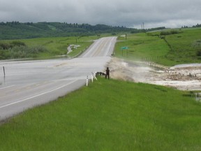 Flooding at Chain Lakes on Highway 22