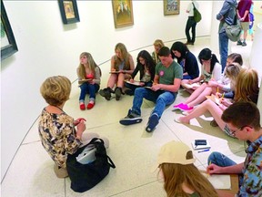 Ardrossan students take in a gallery in New York City