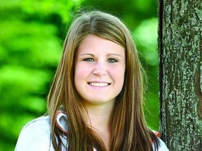 Amanda McClure, 17, of Stratford, will begin a hockey scholarship at Division 1 St. Lawrence University in the fall of 2014. (SCOTT WISHART, The Beacon Herald)