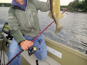 Jeff Gustafson with a nice walleye he caught last weekend.