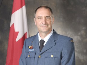 Kincardine's Ken Ellis was named Honorary Colonel of the Royal Canadian Air Force (RCAF) 437 Transport Squadron 'Huskies' during a ceremony at National Air Force Museum of Canada in Trenton on June 17, 2013. (RCAF PHOTO/SUBMITTED)