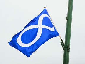 Metis Nation flags line Main Street in Selkirk June 20 as part of the Aboriginal Day celebrations taking place at Selkirk Park during the day on June 21. (BROOK JONES/SELKIRK JOURNAL/QMI AGENCY)