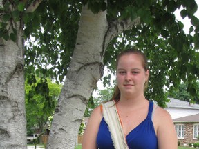 Taylor Lalonde, 16, will deliver her last newspaper on Saturday. Lalonde has been a newspaper carrier for eight years, but she's finally retiring to pursue another job in a local restaurant. (LIZ BERNIER, The Observer)