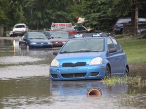 KEVIN RUSHWORTH HIGH RIVER TIMES/QMI AGENCY. By 4:12 p.m., the Town of High River warns people to stay away as first responders are working diligently in the community. The town remains closed to the public and military and police personnel block each entrance.