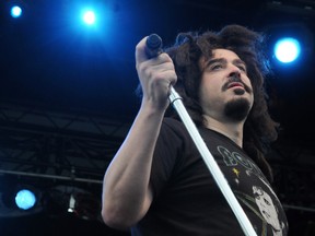 Counting Crows leader singer Adam Duritz looks out at the crowd at Big Music Fest. While a wet Saturday kept some people home East Zwicks Park was still filled with music lovers. W. BRICE MCVICAR/The Intelligencer/QMI Agency