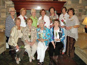 The past presidents of Brantford's first Probus club were honoured at the club's 15th anniversary celebrations this month. In the photo are: Bev Weir (back, left), Margit Offenhammer, Mary Ellen Edgar, Jean Anderson, Irene Leonhardt, Paula Carter, Beth McMahon (front, left), Dorothy Campbell, Carol Ann Wilson, Lucy Marco and Hilda Makovich. Missing from the photo are Mary Jo Brock, Barbara Sisson and Sherron Birkett. (Submitted Photo)