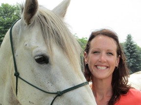 Julie Erb of Renton is offering day-camp experiences for local children attached to Big Brothers/Big Sisters of Haldimand & Norfolk and the Children’s Aid Society of Haldimand & Norfolk. Equine-assisted learning, Erb says, can be a real morale booster for those who need it. (MONTE SONNENBERG Simcoe Reformer)