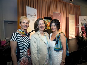 Left to right: NorQuest College president Jodi L. Abbott, Alberta Premier Alison Redford, and 1,000 Women Advisory Committee chair Patty Taverner. Photo supplied.