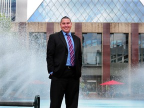 Dan Johnstone, a.k.a. Can Man Dan, poses at City Hall on Monday, June 24, 2013.
TREVOR ROBB Edmonton Examiner