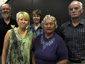 The new Sarnia Lambton Health Coaliton executive was named at the health care watchdog group's annual general meeting this week. From left to right are: Joe Hill, secretary; Arlene Patterson, past president; Michelle Rondeau, vice-president; Helen Havlik, president; and Rick Smith, treasurer. (TYLER KULA, The Observer)