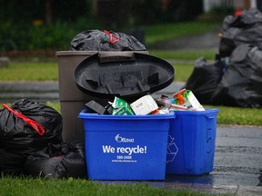 Garbage waiting to be picked up in Kanata.   
Tony Caldwell/Ottawa Sun/QMI Agency