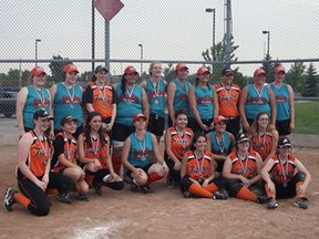 The midget North Bay Blaze select fastball team won silver during its first tournament action of the season in Brantford last weekend.
