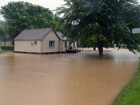 In Vienna, south of Tillsonburg, there was localized flooding in the vicinity of King and Front Streets Thursday morning. CHRIS ABBOTT/TILLSONBURG NEWS