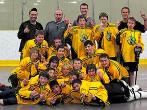 The Sherwood Park Titans Bantam C boys lacrosse team was one of six gold-medallists from the Park during the recent  Titans Classic Tournament. The Titans teams kept the bulk of the hardware in town, winning nine out of 14 medals up for grabs. Photo supplied