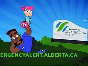 Strathcona County emergency alert commercial. Photo Supplied