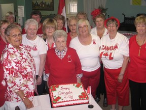 Volunteers at the Cornwall Senior Citizens Club threw a party for Canada Day on Friday, celebrating the club's 60th anniversary as well. 
KATHRYN BURNHAM staff photo