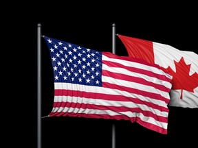 Canada-US flags