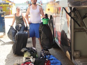 Raymond Neratini and Fontana Chikowski are loading up their newly-acquired gear and heading off to start rebuilding their lives in Lethbridge.