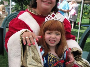 Comes with attached pic: Donna Jackson of Sarnia and her granddaughter Telsie Jackson, of Petrolia got into the spirit of the Princess Tea Party held last summer at Marcanda Gifts Tea Room and Boutique in Reece's Corners. A portion of ticket sales from this year's tea party, Aug. 14 and 15, will help the family of a two-year-old Glencoe-area girl who suffers from a serious health condition. FILE PHOTO/THE OBSERVER/QMI AGENCY