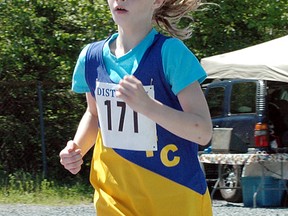 North Bay Legion Track Club's Brooke Lawlor won the tyke 800-metre run Wednesday at a Twilight meet in Sudbury.