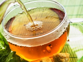 The health benefits of honey are so popular that it is common to see it as an ingredient in cough medicines. Try it in tea to ease your pains. QMI AGENCY