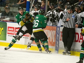 Vincent Dunn playing with the Foreurs de Val d'Or in Quebec. QMI AGENCY