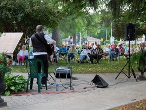 Tillsonburg singer, Mark Hasson kicked off the 20103 Music on the Lawn summer concert series at Annandale National Historic Site in Tillsonburg on Sunday evening. The annual event runs from the end of June to Labour Day weekend in September. 

KRISTINE JEAN/TILLSONBURG NEWS/QMI AGENCY