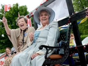 Members of the Wellington Women's Institute take part in Wellington's anniversary parade Monday.