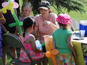 Facepainting was just one of the activities at the barbecue for Cumberland House evacuees on Saturday, June 29 in Melfort,