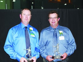 Portage la Prairie's Ryan Borody and Shane Moffatt were inducted into the Manitoba Baseball Hall of Fame in June as part of the Birtle Blue Jays 1999-2004 MSBL team that won four titles.(Submitted photo)