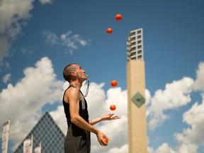 The 29th Edmonton International Street Performers Festival runs July 5 - 14.  MARK CHALIFOUX Epic Photography Inc.