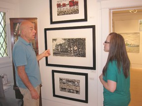 Paris artist Ralph Heather talks about his work during an artists' walk and talk at Glenhyrst Art Gallery on June 27, 2013. Heather placed third in the Arts Country Juried Art Competition. SUBMITTED PHOTO