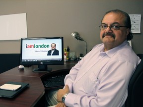 Dev Sainani at the London and Middlesex Local Immigration Partnership (LMLIP) office in downtown London July 2, 2013 in London, Ont. Sainani was one of 10 Londoners featured in LMLIP’s I am London campaign last year. The aim of the campaign, currently underway for a second year, is to showcase the city's diversity and promote London as a welcoming community. The campaign runs until June 30, 2014. (QMI Agency file photo)