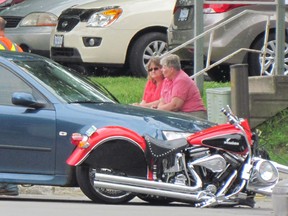 A motorcyclist was injured in a collision on Norfolk Street South near South Drive in Simcoe on Tuesday evening. (BRIAN JONES PHOTO Special to Simcoe Reformer)