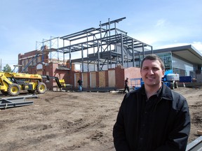 Robert Steven, executive director and curator of the Prairie Art Gallery, is seen here during the ongoing construction of the gallery's expansion. This week Steven was announced as one of Alberta Venture’s 50 Most Influential People in the province for 2013. (DHT file photo)