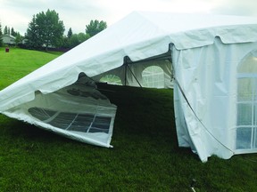 A rented tent, among other things, were damaged the night before the Beaumont Soccer Association's year end tournament.