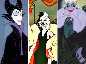 (L-R) Maleficent, Cruella De Vil and Ursula.