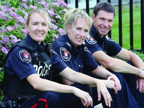 Kingston Police members (l-r) Krista Loye, Carla Borel and Ron Leyenhorst will be training hard as they prepare for the World Police and Fire Games in Belfast, Ireland.      Rob Mooy - Kingston This Week