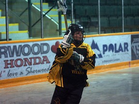 The Lady Titans lacrosse team is vying for a women’s provincial title in Sherwood Park this weekend. Photo by Shane Jones/Sherwood Park News/QMI Agency