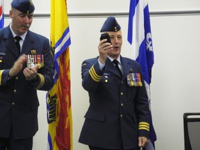 Lt. Col. Luc Labelle took over command of the Canadian Forces School of Aerospace Control Operators in Cornwall, Ont. July 4, 2013.