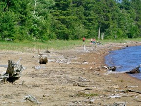 Batchawana Bay Provincial Park us usually free of driftwood and other winter debris by now.