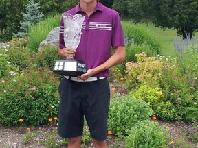 Brantford's John Boncoddo captured the Golf Association of Ontario Junior Match Play Championship Friday, defeating Max Sear on Unionville on the 22nd hole of competition. (Submitted Photo)